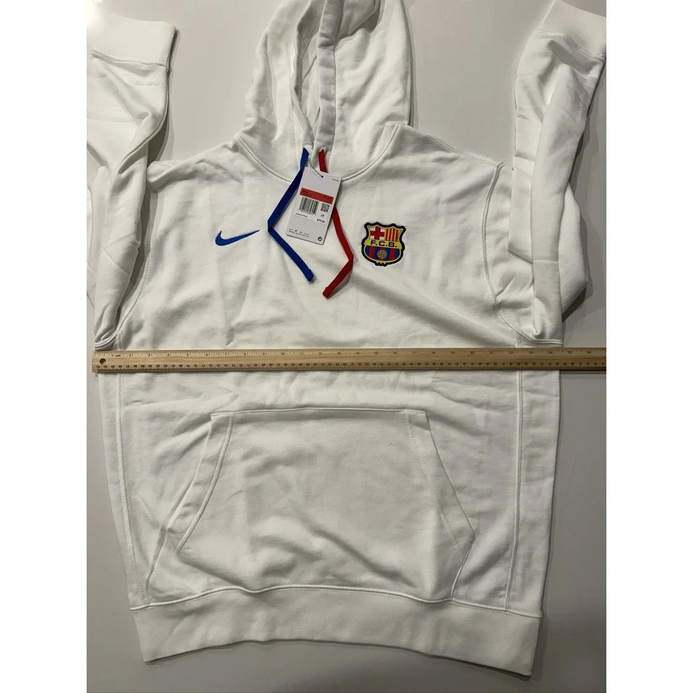 Nike F.C.B. Hoodie DV5563-100 Men's L White F.C. Barcelona Soccer